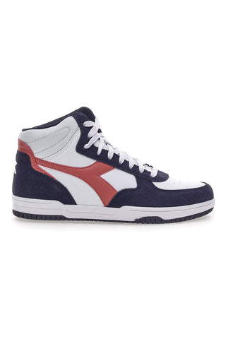 BELE MID-CUT SNEAKERS Z VIOLETNIMI DETAJLI DIADORA RAPTOR HIGH SL