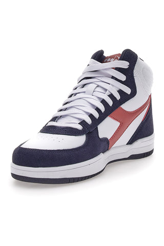 BELE MID-CUT SNEAKERS Z VIOLETNIMI DETAJLI DIADORA RAPTOR HIGH SL