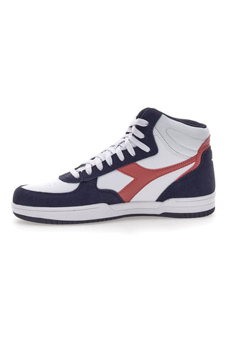 BELE MID-CUT SNEAKERS Z VIOLETNIMI DETAJLI DIADORA RAPTOR HIGH SL