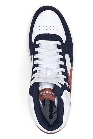 BELE MID-CUT SNEAKERS Z VIOLETNIMI DETAJLI DIADORA RAPTOR HIGH SL