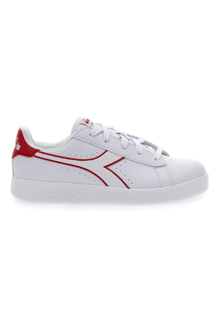 Bele superge z rdečim logotipom in velcro zaponko DIADORA GAME P GS