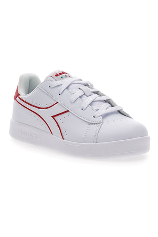 Bele superge z rdečim logotipom in velcro zaponko DIADORA GAME P GS