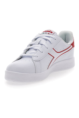 Bele superge z rdečim logotipom in velcro zaponko DIADORA GAME P GS