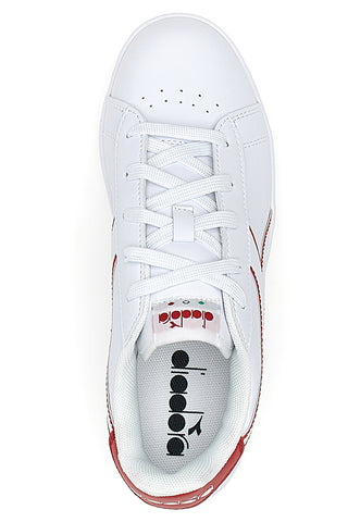 Bele superge z rdečim logotipom in velcro zaponko DIADORA GAME P GS