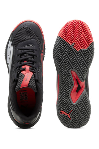 Črni čevlji za padel z rdečimi detajli Puma Nova Court