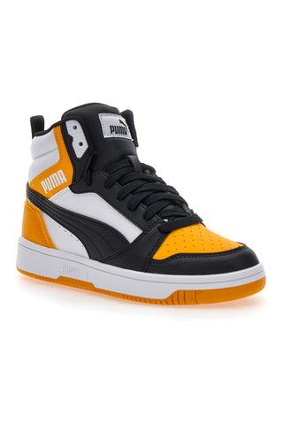 Visoke rumene/črne superge Puma Rebound V6 Mid JR