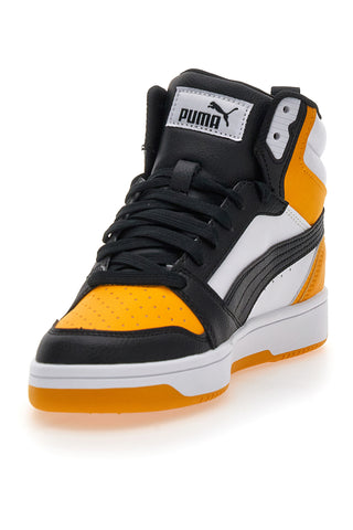 Visoke rumene/črne superge Puma Rebound V6 Mid JR