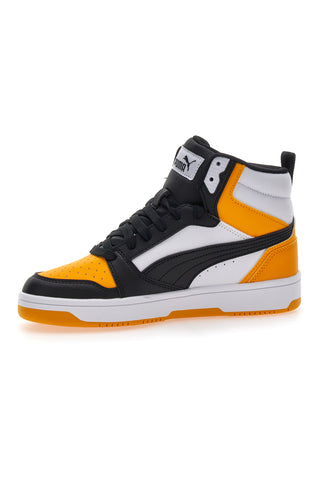 Visoke rumene/črne superge Puma Rebound V6 Mid JR