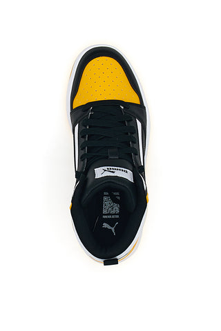 Visoke rumene/črne superge Puma Rebound V6 Mid JR