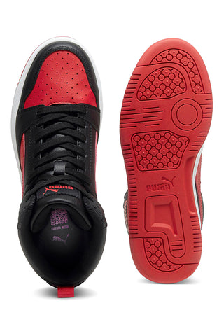 Visoke črne in rdeče superge Puma Rebound V6 mid