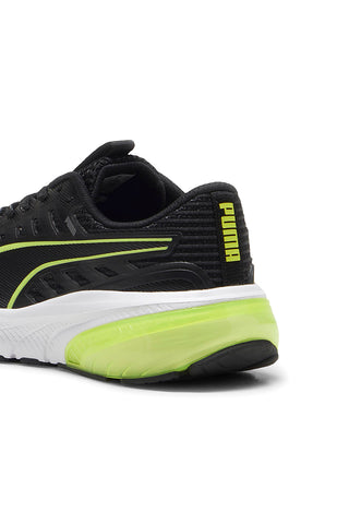 Črni, beli in limetno zeleni tekaški copati Puma Cell Glare Jr