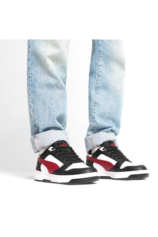 Črne, bele in rdeče superge Puma Rebound V6 Low
