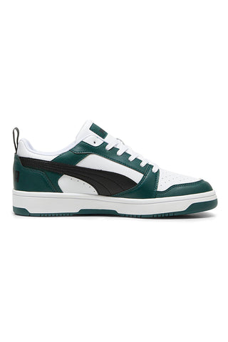 Črni, beli in zeleni športni copati Puma Rebound V6 Low
