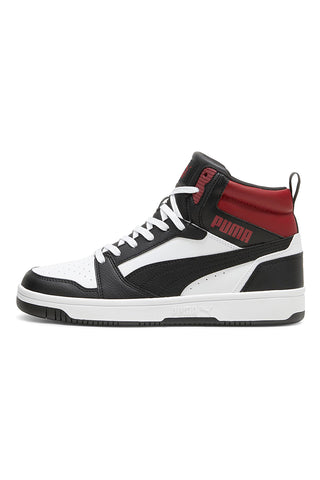 Visoke bele superge z črnimi in rdečimi detajli Puma Rebound V6 39232624