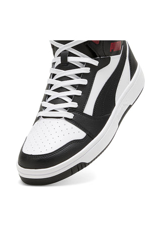 Visoke bele superge z črnimi in rdečimi detajli Puma Rebound V6 39232624