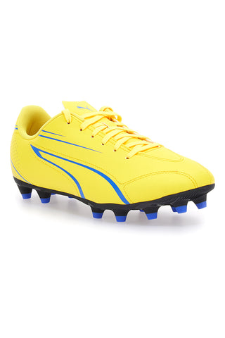 Rumeni nogometni čevlji s špicami za travnato igrišče Puma Vitoria FG/AG