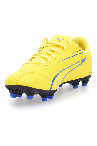 Rumeni nogometni čevlji s špicami za travnato igrišče Puma Vitoria FG/AG
