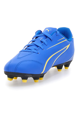 Modri nogometni čevlji z bočnim okrasom Puma Vitoria Fg/Ag Jr