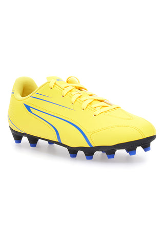 Nogometni čevlji za trda tla, rumeni z črnimi detajli Puma Vitoria FG/AG JR