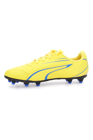 Nogometni čevlji za trda tla, rumeni z črnimi detajli Puma Vitoria FG/AG JR