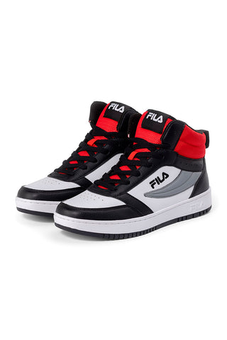 Črni in rdeči superge Mid-Cut z vezalkami FILA REGA NF MID TEENS