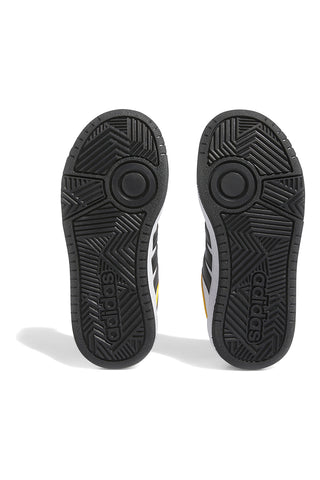 Bele superge z črnimi in rumenimi detajli Adidas Hoops 3.0 K