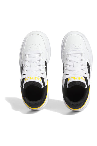 Bele superge z črnimi in rumenimi detajli Adidas Hoops 3.0 K