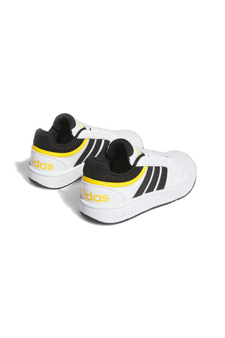 Bele superge z črnimi in rumenimi detajli Adidas Hoops 3.0 K