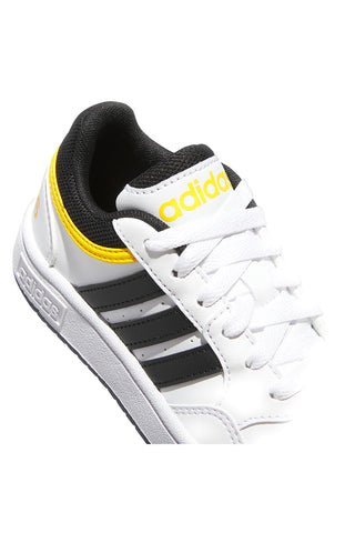 Bele superge z črnimi in rumenimi detajli Adidas Hoops 3.0 K