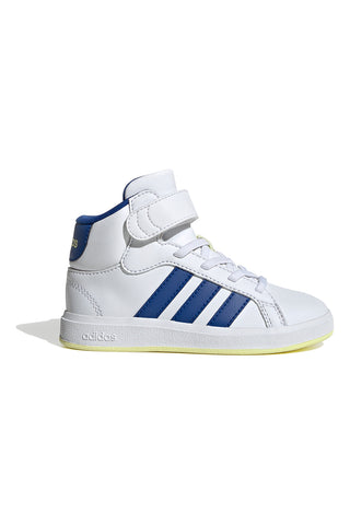 Bele in modre superge Mid-Cut z barvnimi detajli ADIDAS GRAND COURT MID K
