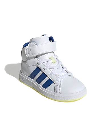 Bele in modre superge Mid-Cut z barvnimi detajli ADIDAS GRAND COURT MID K
