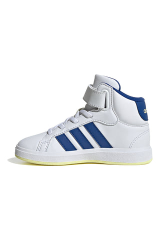 Bele in modre superge Mid-Cut z barvnimi detajli ADIDAS GRAND COURT MID K