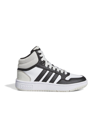 Bele visoke superge z vezalkami Adidas HOOPS 3.0 MID K