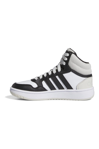 Bele visoke superge z vezalkami Adidas HOOPS 3.0 MID K