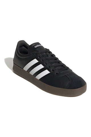 Črni športni copati z belimi trakovi Adidas VL Court Base