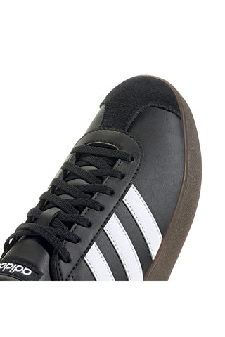 Črni športni copati z belimi trakovi Adidas VL Court Base