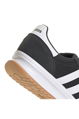 Črni športni copati z belo podplatom in belimi stranskimi trakovi Adidas Run 70s 2.0