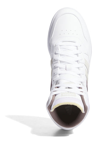 Bele superge z vezalkami Adidas HOOPS 3.0 MID
