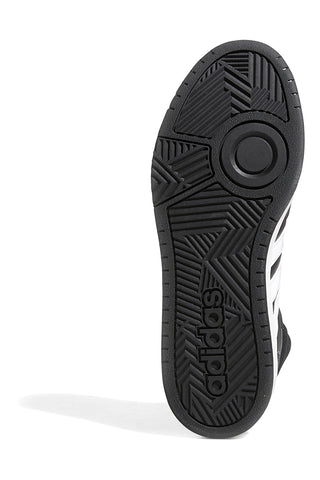 Črni superge Mid-Cut z belimi trakovi ADIDAS Hoops 3.0 Mid