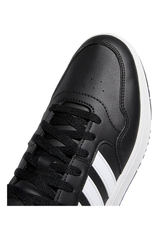 Črni superge Mid-Cut z belimi trakovi ADIDAS Hoops 3.0 Mid
