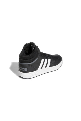 Črni superge Mid-Cut z belimi trakovi ADIDAS Hoops 3.0 Mid