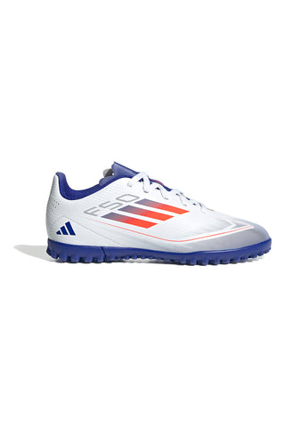 Bele in modre nogometne čevlje za umetno podlago Adidas F50 Club TF J