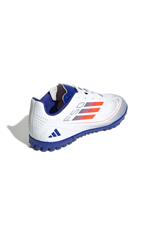 Bele in modre nogometne čevlje za umetno podlago Adidas F50 Club TF J