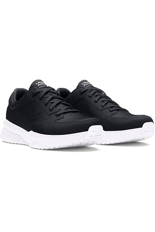 Črni tekaški čevlji iz usnja Under Armour Edge Lthr