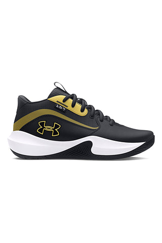 Črni in zlati košarkarski čevlji Under Armour Gs Lockdown 7