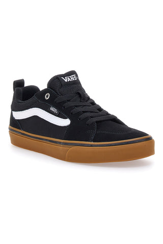 Črni skate čevlji z rjavo podplatom Vans Filmore