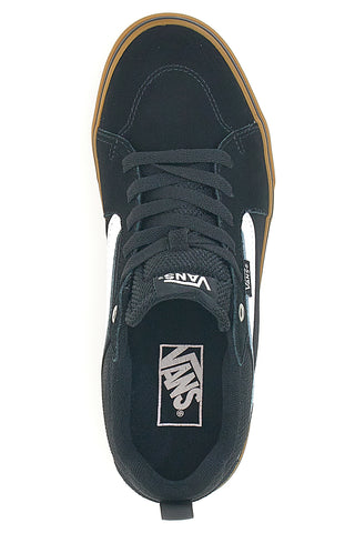 Črni skate čevlji z rjavo podplatom Vans Filmore