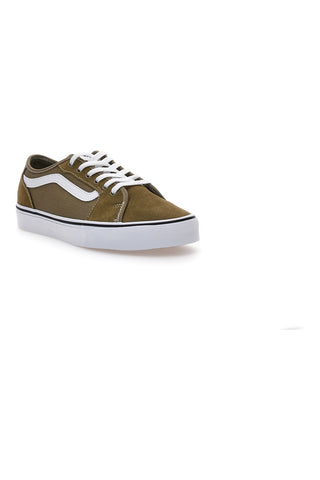 Olive zelene superge z belimi vezalkami Vans Filmore Decon