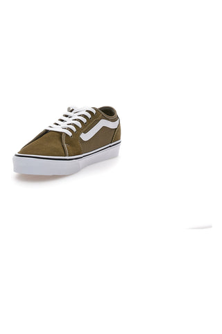 Olive zelene superge z belimi vezalkami Vans Filmore Decon