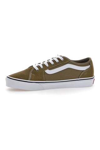 Olive zelene superge z belimi vezalkami Vans Filmore Decon